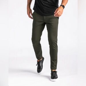 NWT BYLT Premium Basics Everyday Pant 2.0 In Dark Olive SlimFit Men’s 32x32 Tall